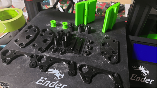 Example of 3D printed parts