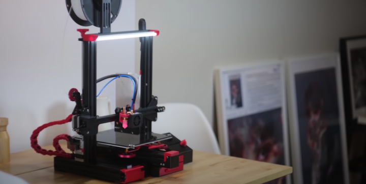 A heavily upgraded Ender 3 using 3d prints.
